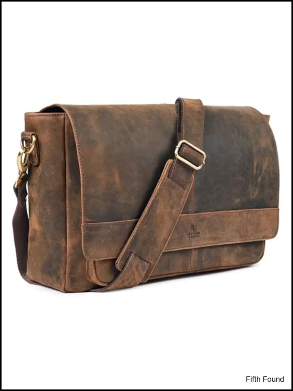 Genuine Leather Messenger Bag 16'' Satchel Crossbody Work Travel Unisex